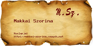 Makkai Szorina névjegykártya